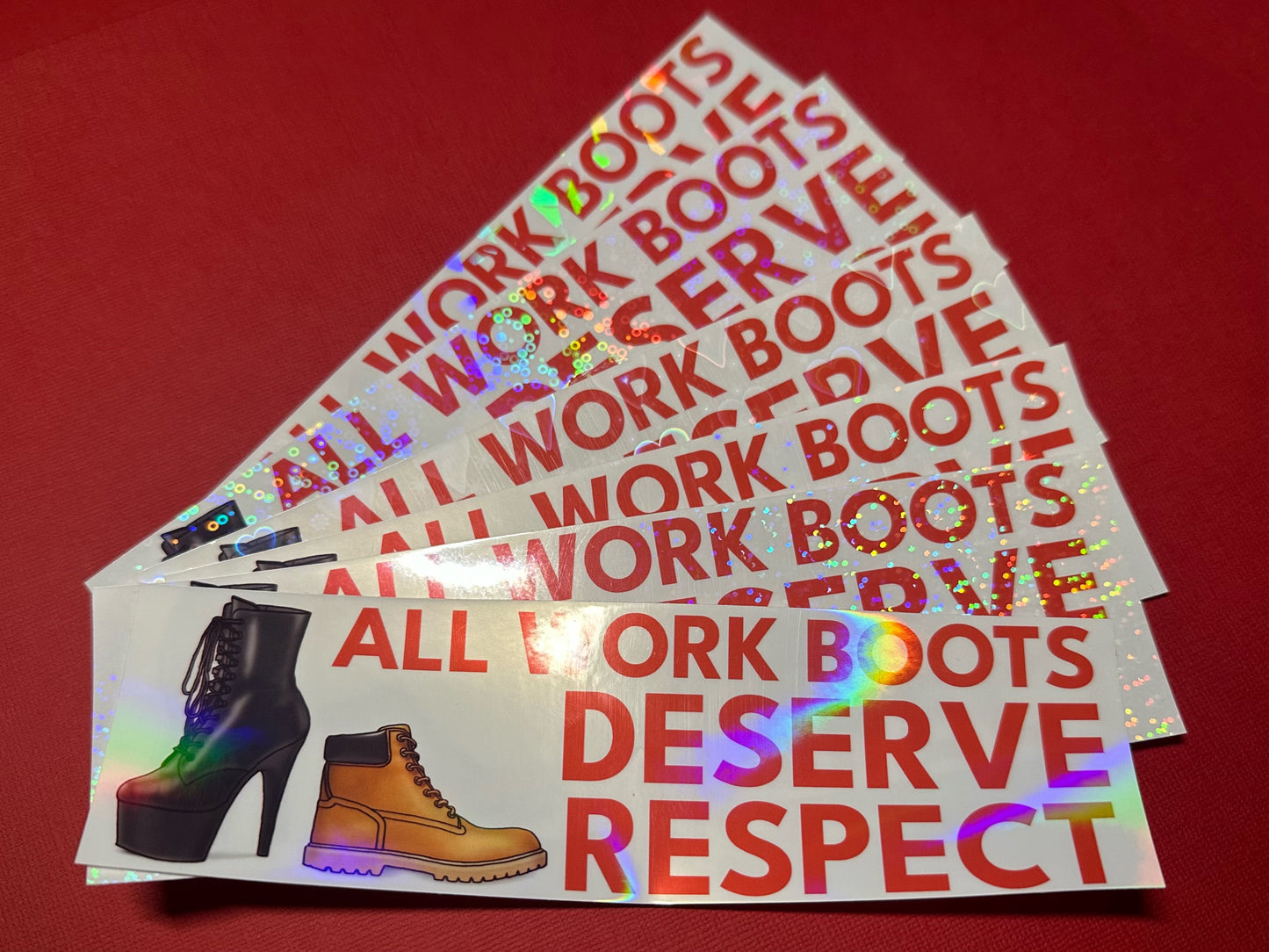 All Work Boots Bumper Sticker