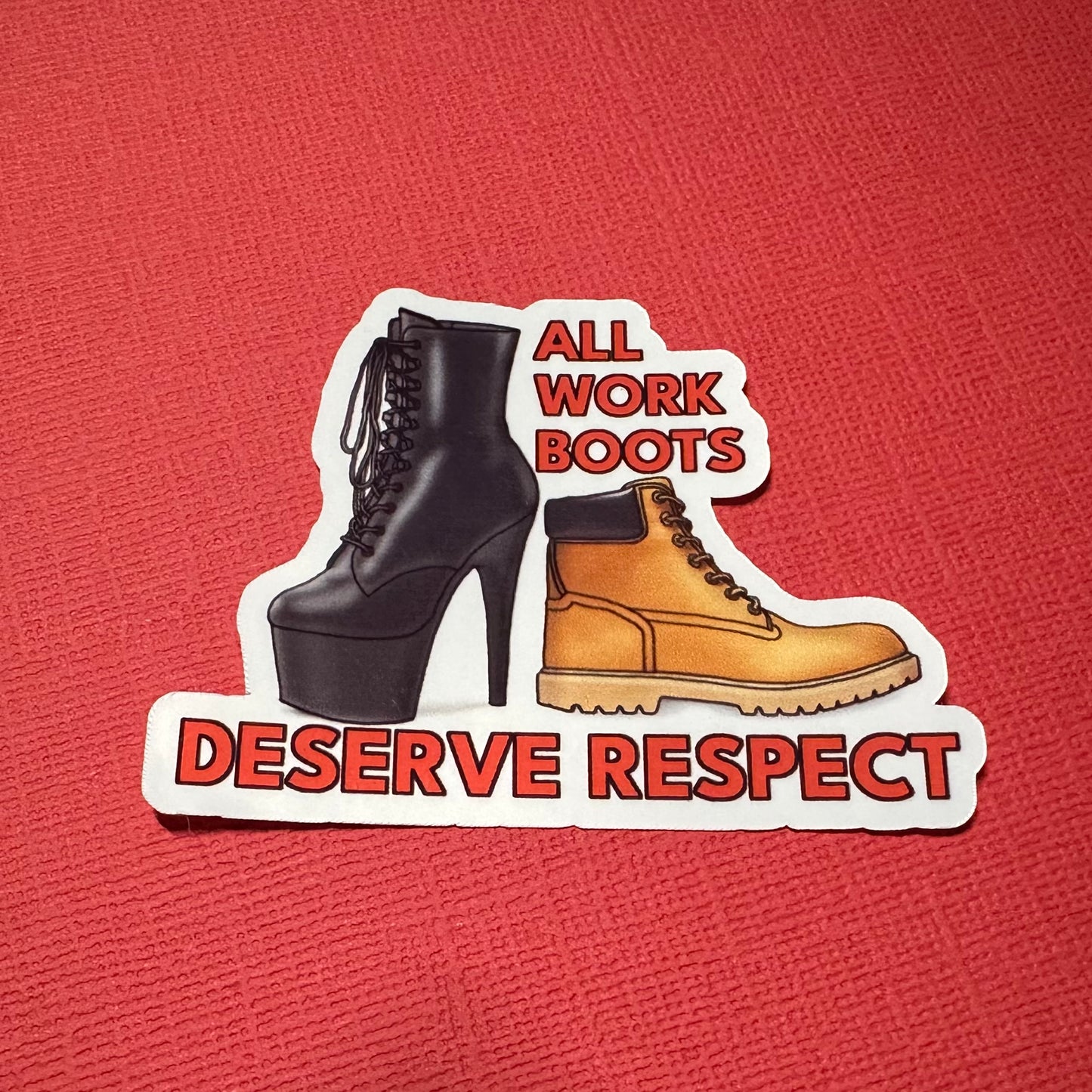 All Work Boots Sticker