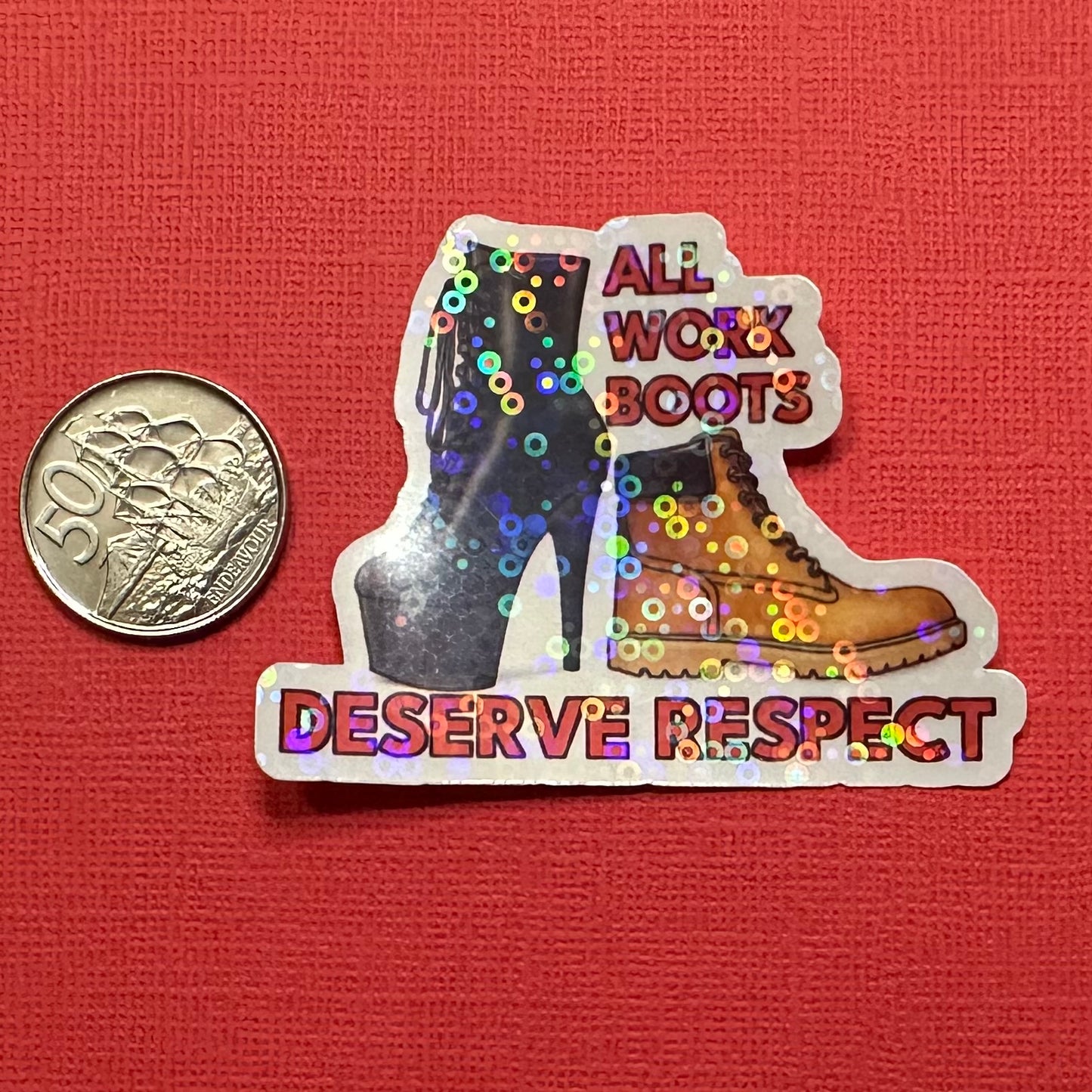 All Work Boots Sticker