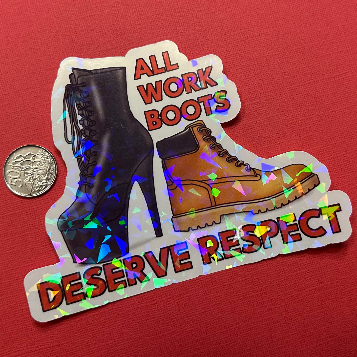 All Work Boots Sticker