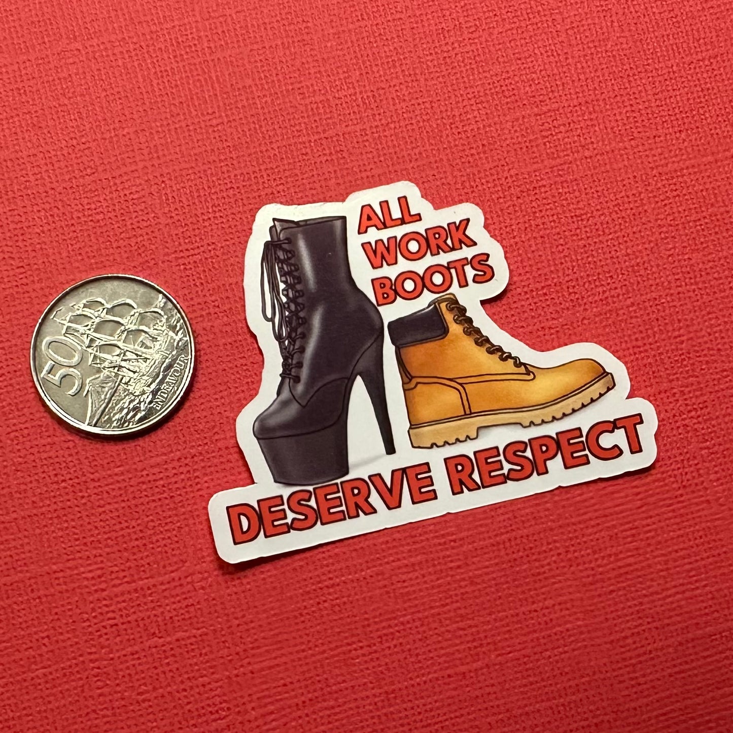 All Work Boots Sticker
